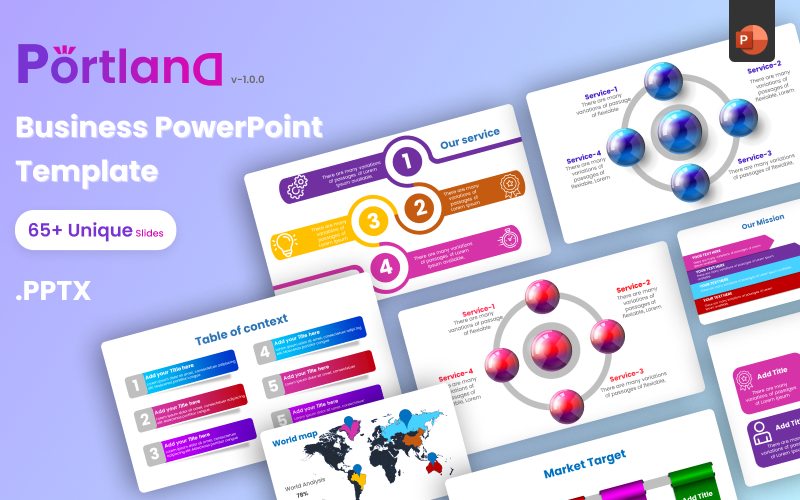 波特兰-企业PowerPoint演示模板