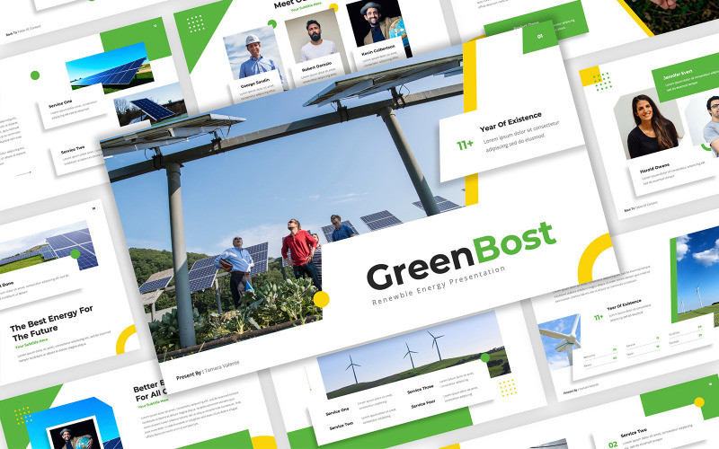 GreenBost - Modello PowerPoint per energie rinnovabili