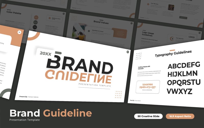 Рідкісний бренд Guideline Шаблон PowerPoint
