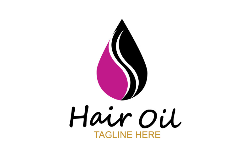 Hair oil health logo vector template v32