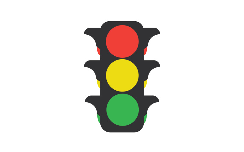 Verkeerslicht pictogram logo vector sjabloon v39