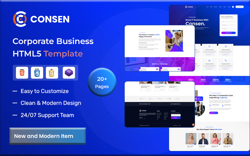 Consen - Modèle HTML5 d'entreprise