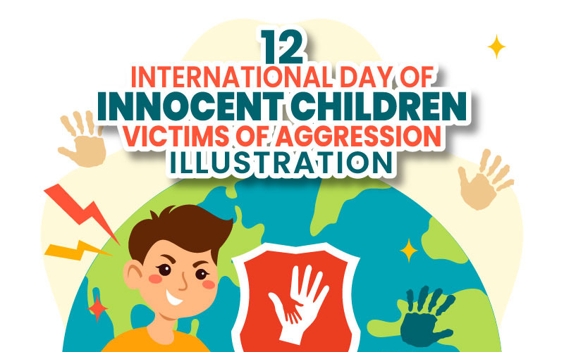 12 gyermek, az agresszió áldozata illusztráció