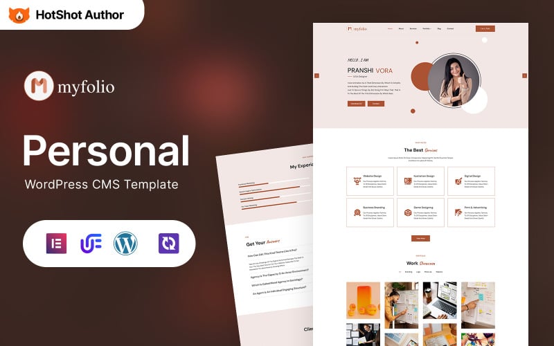 Myfolio – Designer Portfolio WordPress Elementor téma