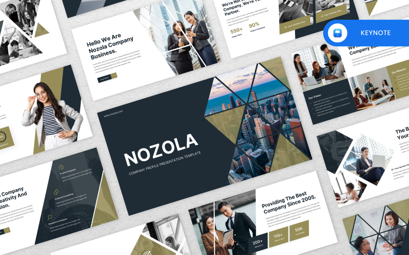 Nozola - Modèle Keynote de profil d'entreprise