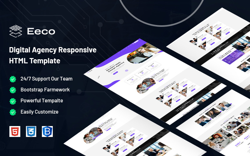 Eeco – Modèle de site Web réactif pour agence numérique
