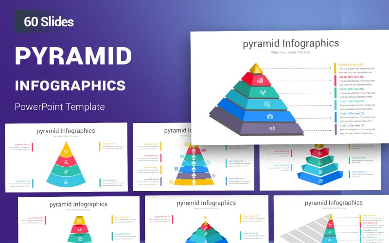 金字塔-信息图- PowerPoint模板