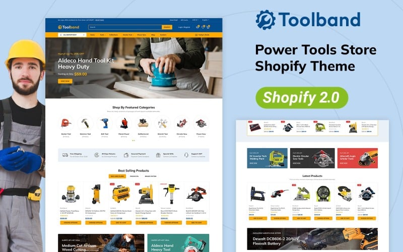 Toolband -多功能工具商店自适应主题Shopify 2.0