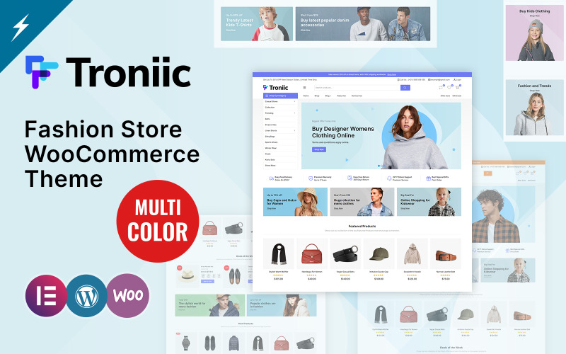 Troniic mode- och klädbutik WooCommerce-tema