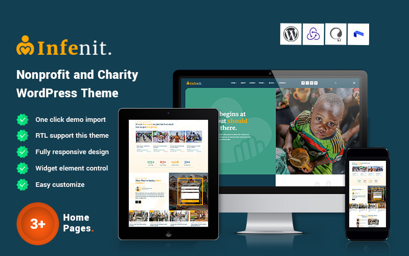 Infenit – некомерційна та благодійна тема WordPress