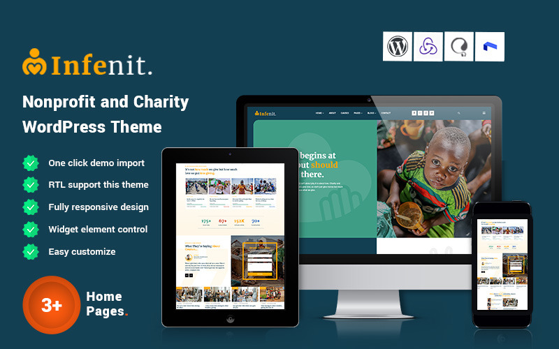 Infenit - WordPress主题为非营利组织和慈善机构