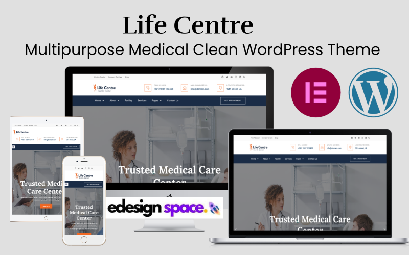 Life Center - Çok Amaçlı Tıbbi Temiz WordPress Teması
