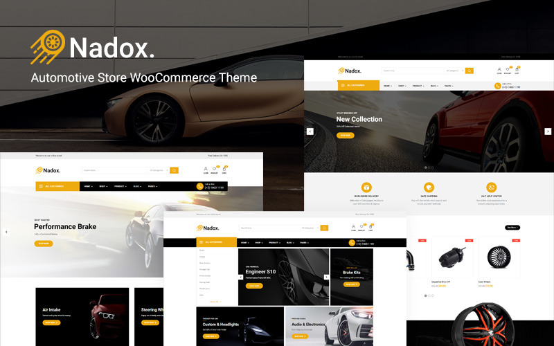 Nadox – motyw WooCommerce dla sklepu motoryzacyjnego