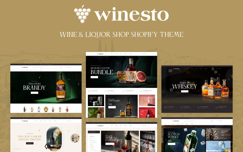 Ap Winesto – téma Vinařství Shopify