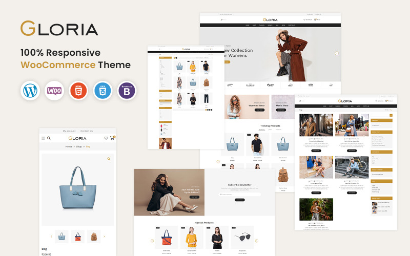 Gloria — адаптивный шаблон WooCommerce