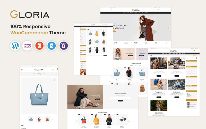 Gloria - modelo WooCommerce responsivo