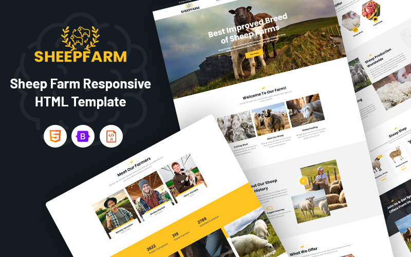 Sheepfarm – szablon strony internetowej hodowli owiec