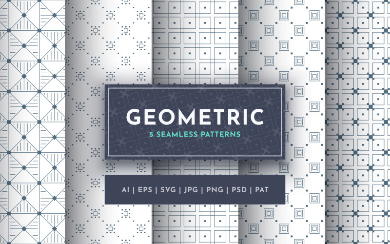 Set 5 Seamless Geometric Patterns