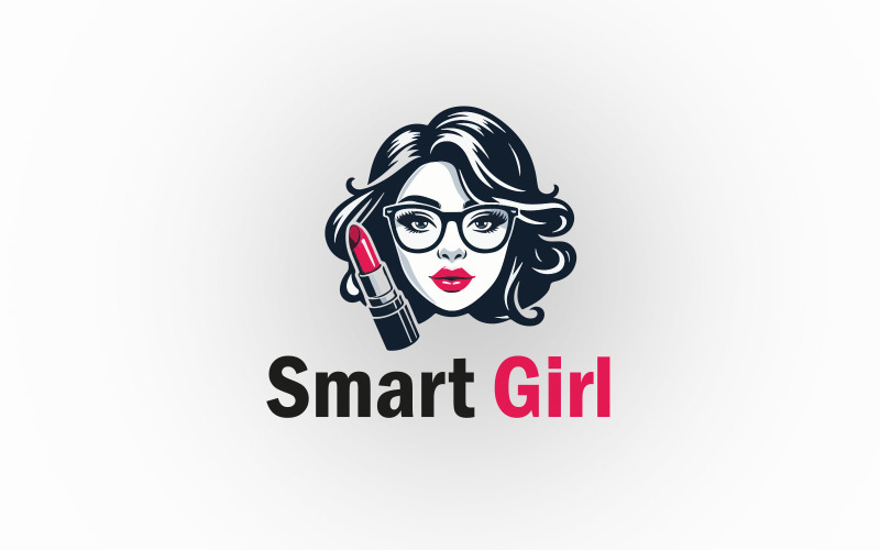 This is the smart and elegant girl logo template