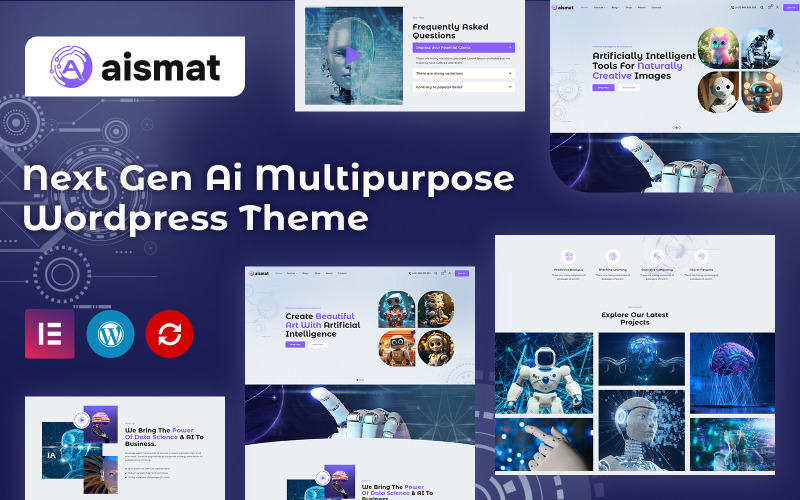 Aismat - AI Artificiell Intelligens & Teknik WordPress-tema