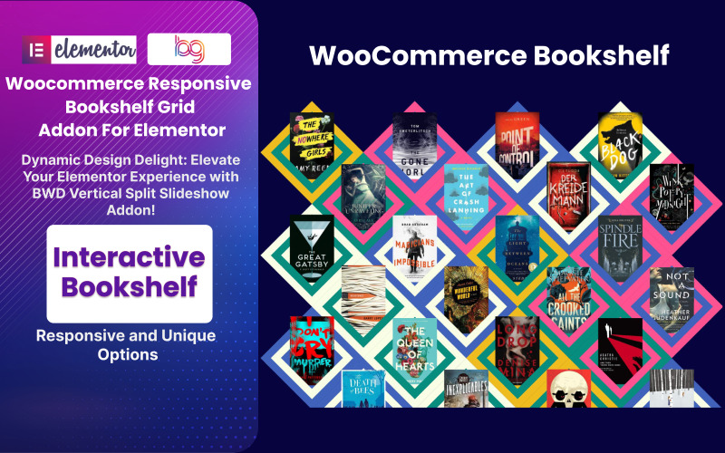 BWD WooCommerce Responsive Bookshelf Grid WordPress Plugin für Elementor