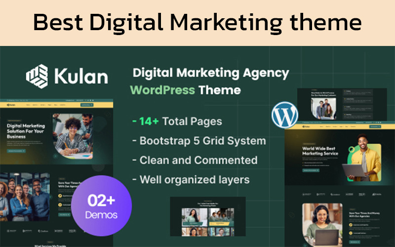 Kulan – тема WordPress агентства цифрового маркетингу