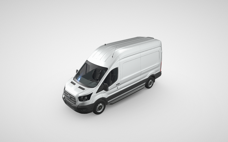 Autentisk Ford Transit H3 390 L3 3D-modell: Perfekt för professionella projekt