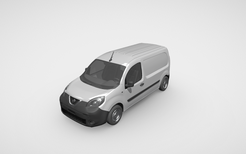 Autentisk Nissan NV 250 Combi L2 3D-modell - idealisk för visualiseringar och designprojekt