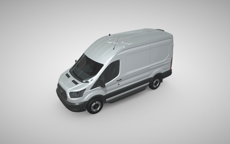 Authentiek Ford Transit H2 425 L2 3D-model: perfect voor visualisaties en ontwerpprojecten