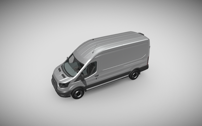 Ford Transit H2 330 L3 3D-modell - Robust kommersiell skåpbilsrepresentation