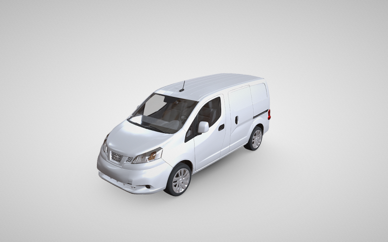 Modello 3D del furgone Nissan NV200 premium: perfetto per visualizzazioni professionali