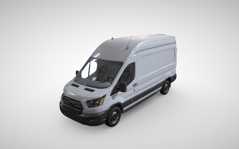 Modello 3D Ford Transit Cargo: soluzione realistica per veicoli commerciali