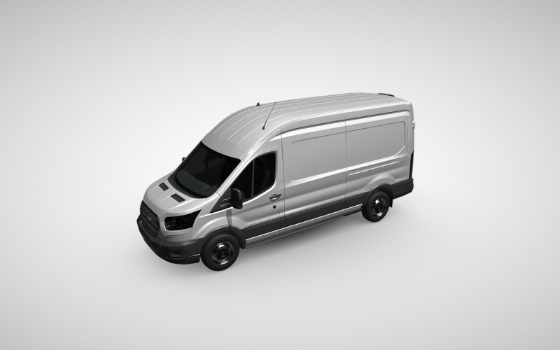 Modelo 3D Ford Transit H2 310 L3: representación versátil de furgoneta comercial