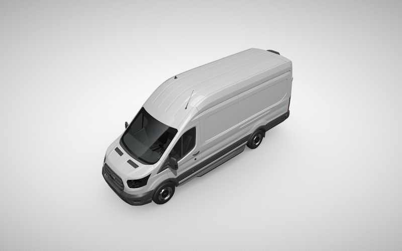 Modelo dinámico Ford Transit H3 390 L4 3D: perfecto para visualización profesional
