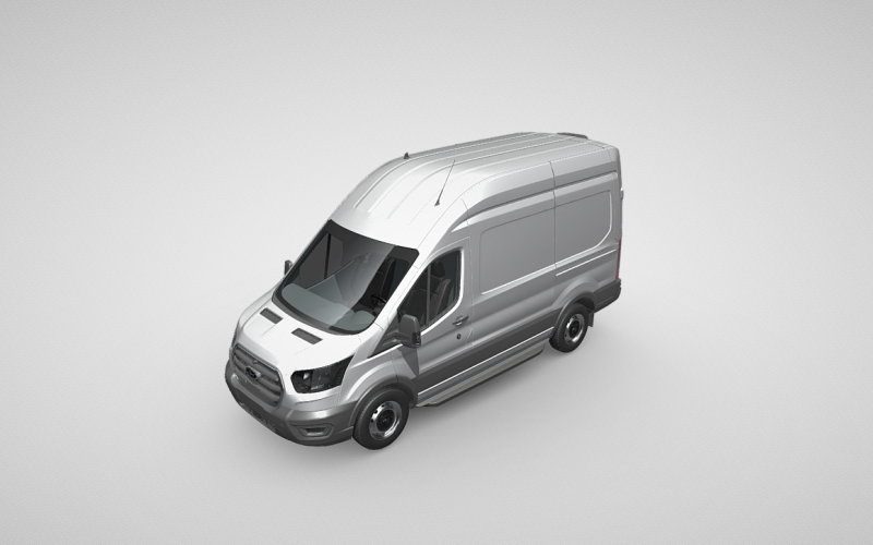 Orijinal Ford Transit H3 290 L2 3D Modeli - Profesyonel Projeler için Mükemmel