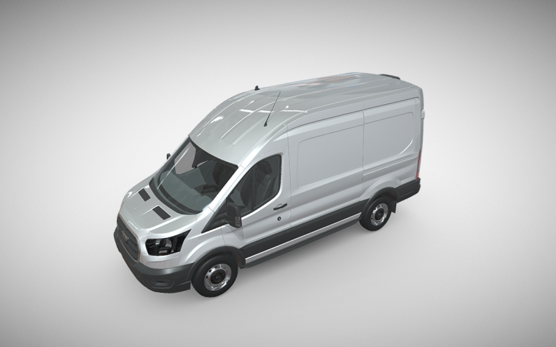 Premium Ford Transit H2 350 L2 3D Model: Görselleştirme İhtiyaçlarınız için Çok Yönlü Çözüm