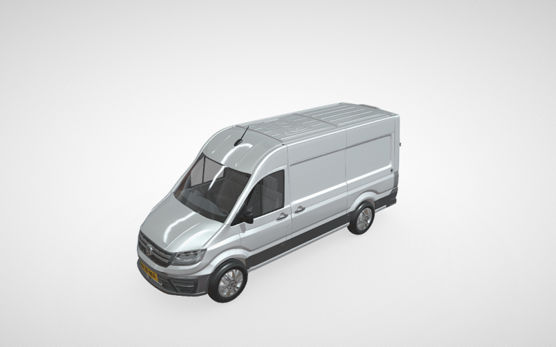 Prémium Volkswagen Crafter Van 3D modell – tökéletes a professzionális megjelenítéshez