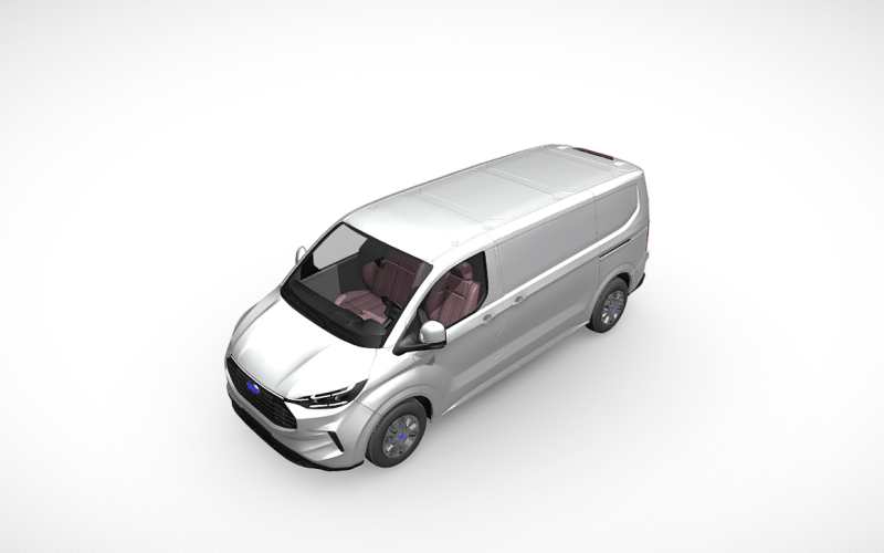 Enthüllung des brandneuen Ford Transit Custom Trend Edition: 3D-Modell für dynamische Präsentationen