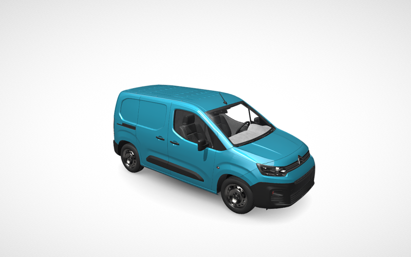 Profesjonalny model 3D Citroena Berlingo Van: idealny do wizualizacji i prezentacji
