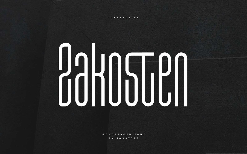 Zakosten -现代无衬线字体