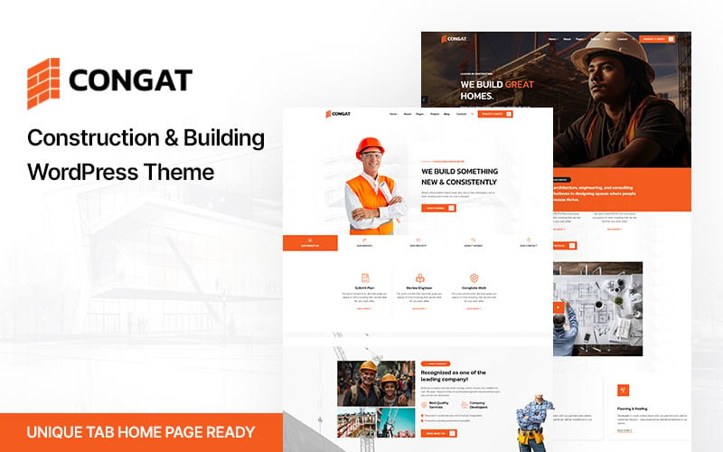 Congat - Bygg & Bygg WordPress-tema