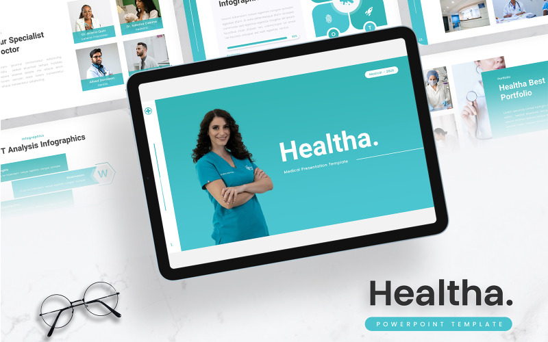 Healtha – Modèle PowerPoint médical