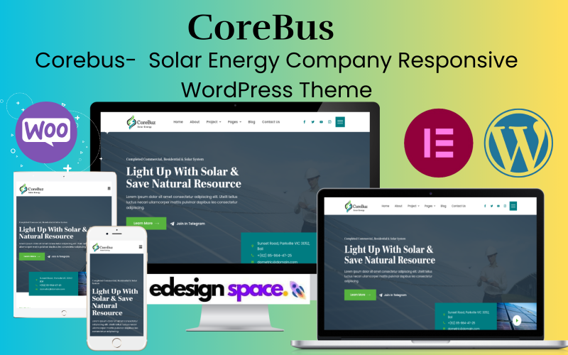 CoreBus – Responsives WordPress-Theme des Solor Energy Company