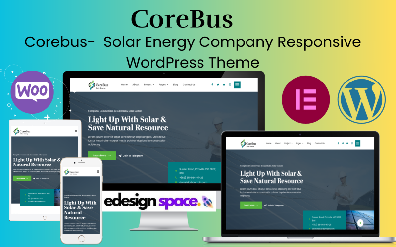 CoreBus – Responsives Wordpress-Theme für Solarenergieunternehmen