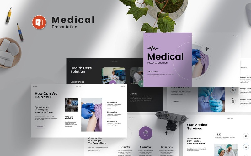 Modèle de présentation PowerPoint médical numérique