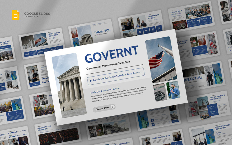 Regierung – Google Slides-Vorlage für eine Regierungsinstitution