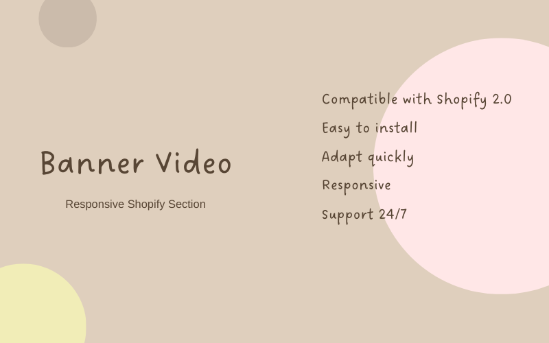 Bannervideo - Responsieve Shopify-sectie
