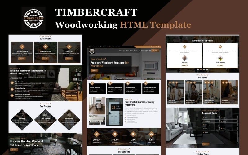 TimberCraft – asztalos és faipari HTML5 webhelysablon