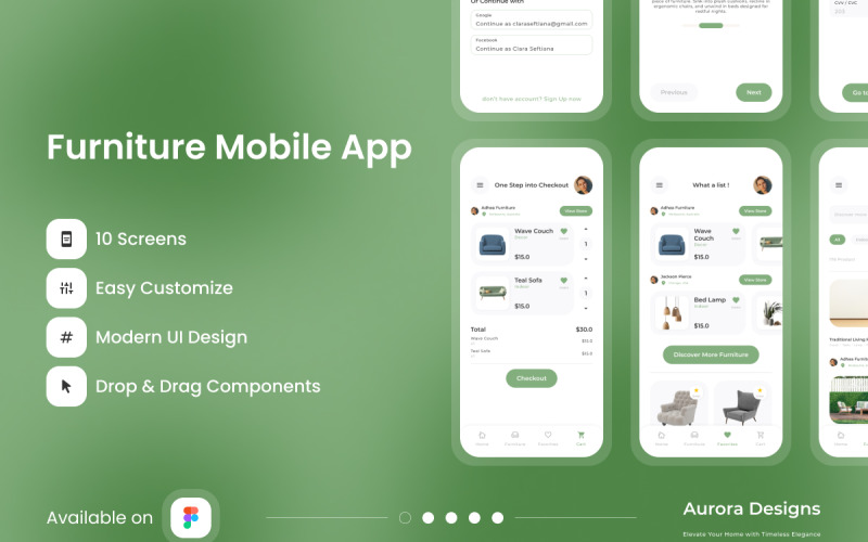 Aurora Designs – Möbel-App für Mobilgeräte