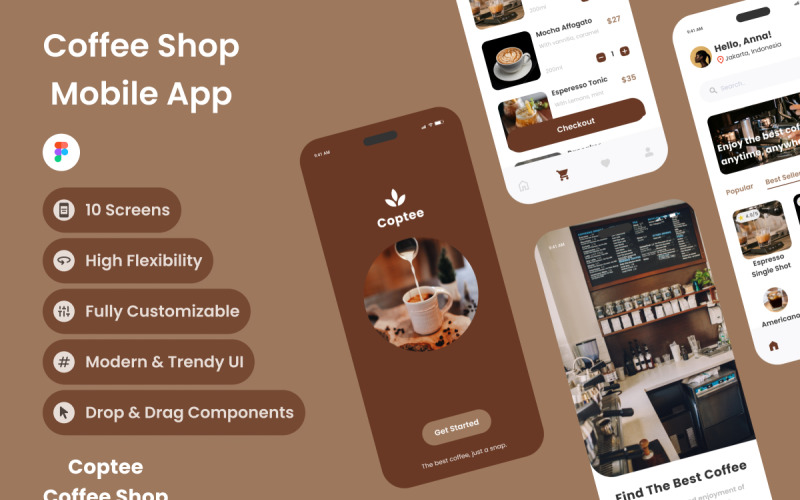 Coptee - Coffee Shop mobiele app